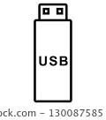 USB 記憶體線描插圖儲存裝置圖示 130087585