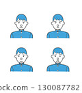 Male student 4 types of facial expressions v2 130087782