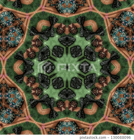 Mixed print design made with different embroidery, batik and tie dye patterns. Best for textile, carpet, comforter, wallcovering, pillowcase, bedsheet, silk fabric printing 130088096