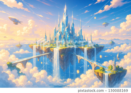 漂浮在空中的奇幻城市 漂浮在空中的奇幻城市 130088169
