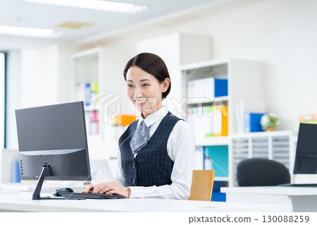 Middle-aged office worker 130088259