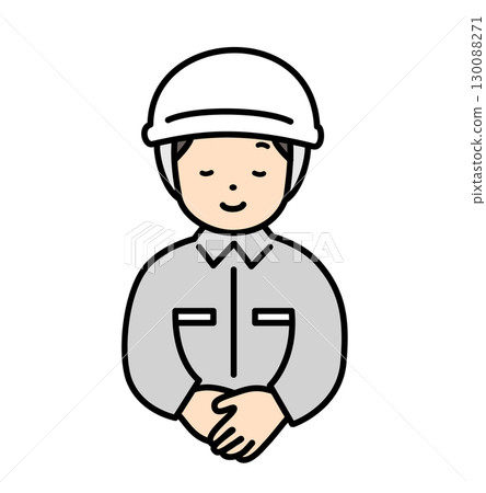 Male worker bowing and apologizing 130088271