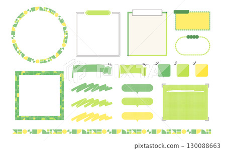 幾何設計框架與裝飾材料集 130088663
