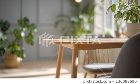 A simple room with a natural wood atmosphere 130088690