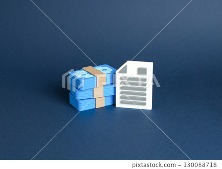 Contract and payment. Financial settlement, legal agreement, invoice, business transaction, deal closure Contract and payment. Financial settlement, legal agreement, invoice, business transaction, deal closure 130088718