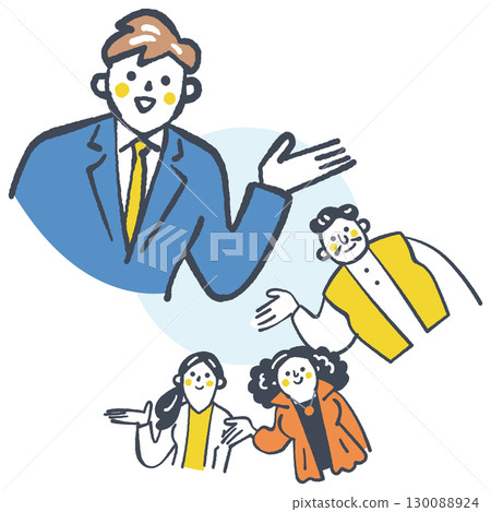 Interactions with global and unique people from around the world Stock illustrations set 130088924