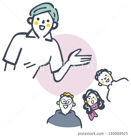 Interactions with global and unique people from around the world Stock illustrations set Interactions with global and unique people from around the world Stock illustrations set 130088925