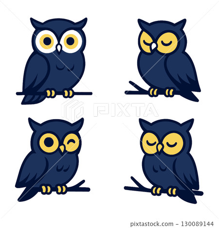 Coloring book coloring page owl transparency cute animal bird branch cartoon illustration Coloring book coloring page owl transparency cute animal bird branch cartoon illustration 130089144