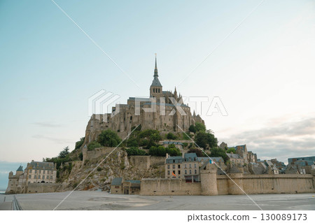 Mont Saint-Michel (France's World Heritage Site) enveloped in the tranquility of early morning Mont Saint-Michel (France's World Heritage Site) enveloped in the tranquility of early morning 130089173
