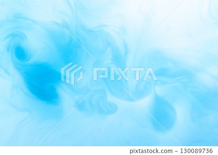 藍色和白色抽像水彩紋理背景 130089736