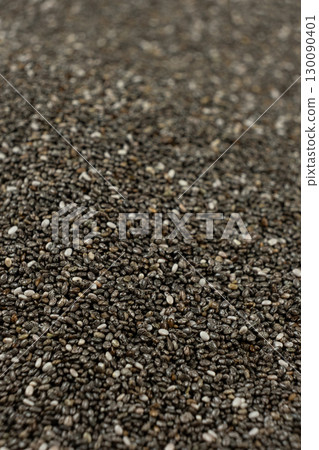 Macro Texture of Chia Seeds. Natural Grain Background. Macro Texture of Chia Seeds. Natural Grain Background. 130090401