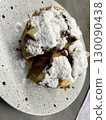 raw homemade dumplings with coconut milk 130090438