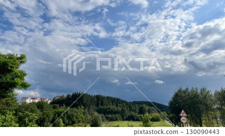 landscape with the forest and the sky landscape with the forest and the sky 130090443