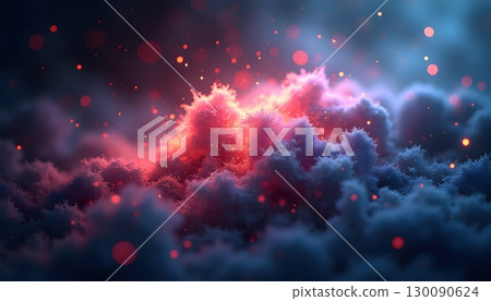 Abstract Radiant Cloud Overflowing With Endless Sparkling Particles" 130090624