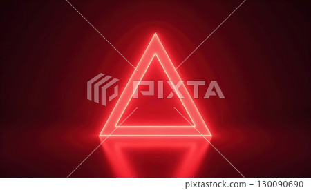 Radiant Corridor Featuring Symmetrical Geometric Red Neon Pathways" Radiant Corridor Featuring Symmetrical Geometric Red Neon Pathways" 130090690