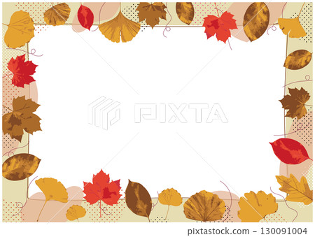 Autumn leaves frame - 01 130091004