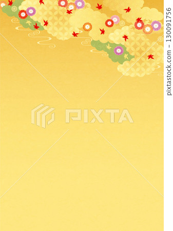 Autumn background 2025 (autumn leaves, etc.) vertical 2-1 130091756