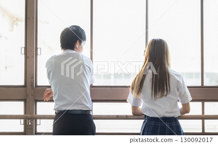 Back view of high school student 130092017