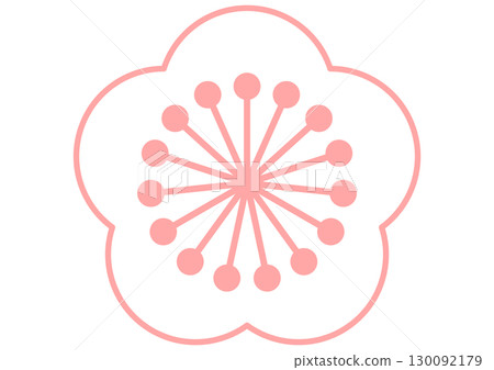 Plum blossom simple icon Plum blossom simple icon 130092179
