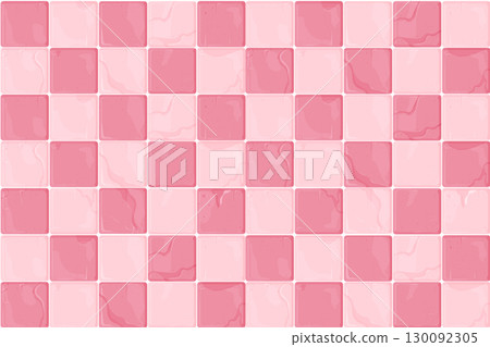Checkerboard tile floor stone texture checker board background. Square grid geometric decor. Floortile, wall bg.  130092305