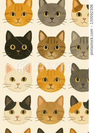 各種貓臉 130092306