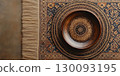 Elegant warm colored decorations for a festive Eid table 130093195