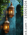 Celebrate festive moments with intricate lanterns and vibrant colors 130093204
