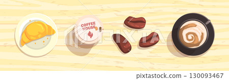 Coffee House Object and Different Element Vector Set Coffee House Object and Different Element Vector Set 130093467