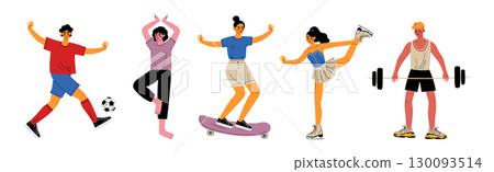 People in Sport Do Different Physical Activity Vector Set People in Sport Do Different Physical Activity Vector Set 130093514