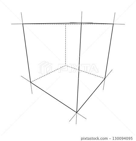 Geometric Perspective Lines. Vector Geometric Perspective Lines. Vector 130094095