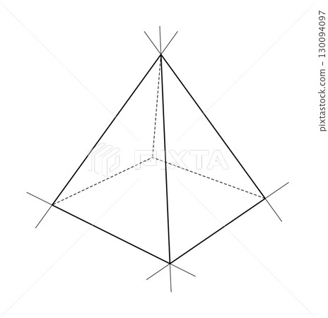 Geometric Pyramid Illustration. Vector Geometric Pyramid Illustration. Vector 130094097