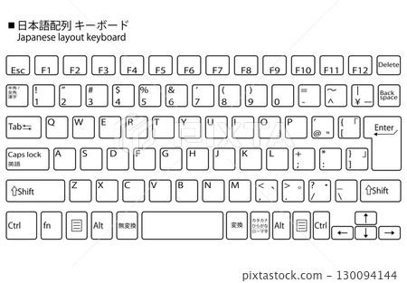 日文鍵盤佈局白色 130094144
