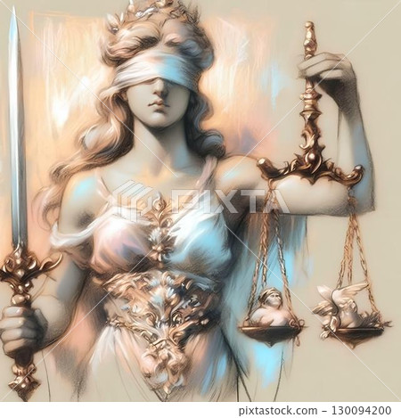 representation of the goddess of justice 130094200
