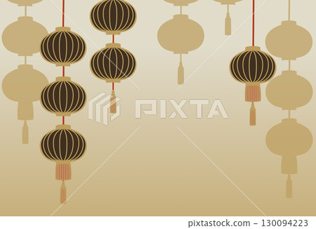 Asian-style lantern background illustration Asian-style lantern background illustration 130094223