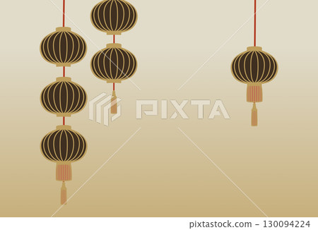 亞洲風格的燈籠背景插圖 亞洲風格的燈籠背景插圖 130094224