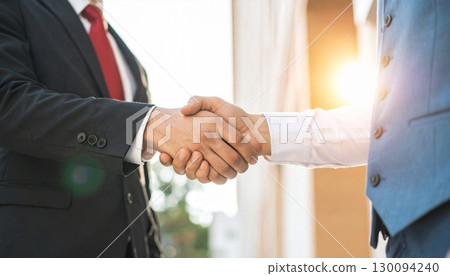 Foreign men shaking hands 130094240