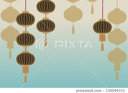 Asian-style lantern background illustration 130094331
