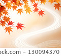流動的光線和紅色的楓葉 130094370