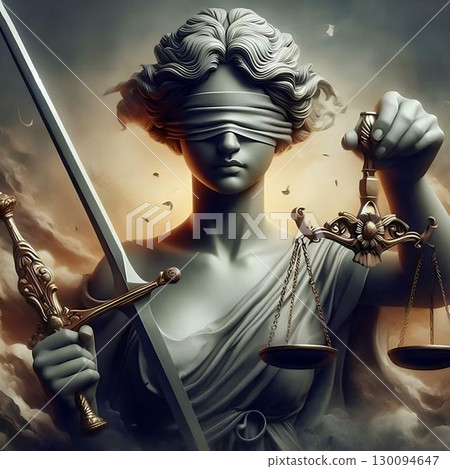 representation of the goddess of justice 130094647