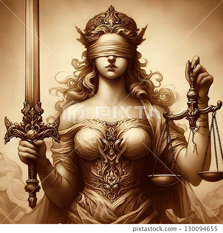 representation of the goddess of justice 130094655