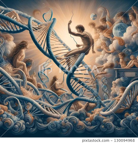 representation of the dna double helix 130094968