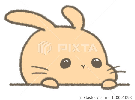A rabbit staring with teary eyes 130095098