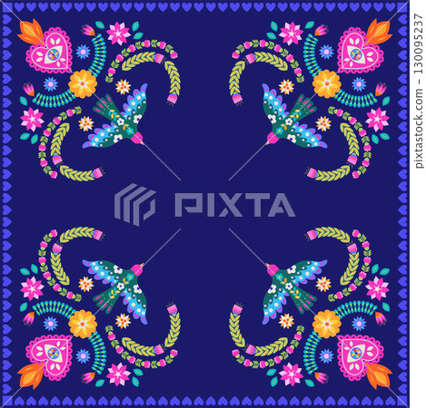 Folk Birds With Sacred Hearts 130095237