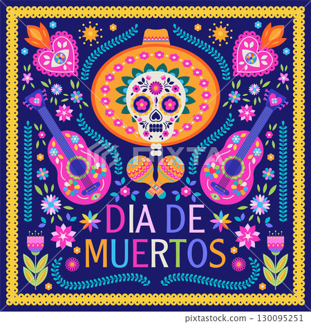 Colorful Mexican Day Of Dead 130095251