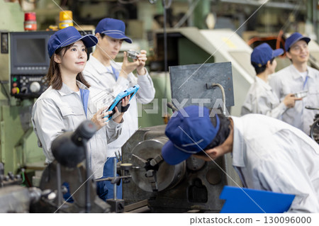 Group of workers working in a factory Group of workers working in a factory 130096000