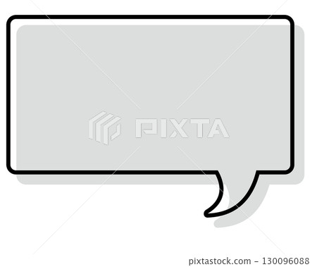 Simple speech bubble with misaligned lines - Rectangle 130096088