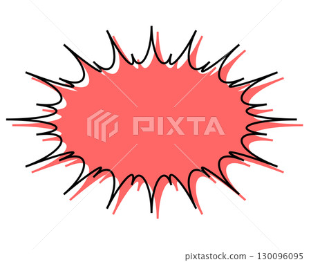 一個簡單的、不對齊的對話框,具有長而鋸齒狀的形狀 一個簡單的、不對齊的對話框,具有長而鋸齒狀的形狀 130096095