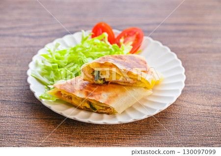 Potato salad spring rolls 130097099