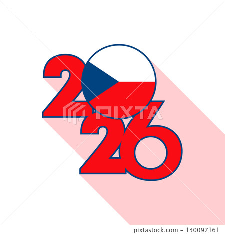 2026 Long Shadow Banner with Czech Republic Flag Inside. 130097161