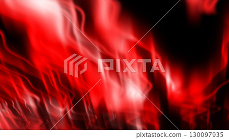 A vibrant mix of multicolored flames in motion, blending neon pink, blue, and green hues on a dark backdrop with flowing symmetry 130097935